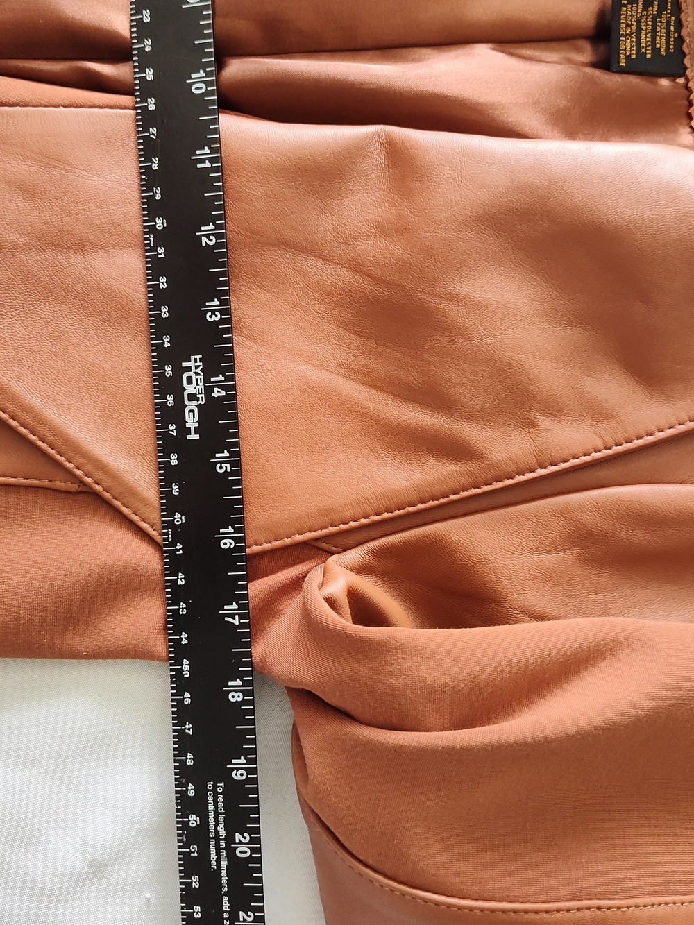 Iman Global ChicFaux Leather Cropped Jacket in Cognac Small - Picture 7 of 12